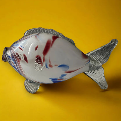 Vintage 1970s Murano Glass Fish Sculpture