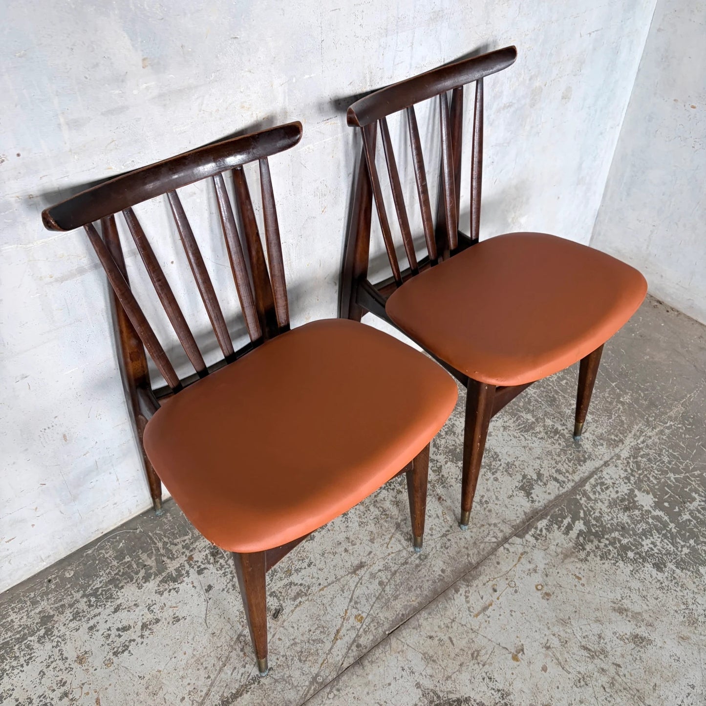 Mid Century Eliot’s of Newbury Teak Dining Chairs – Pair