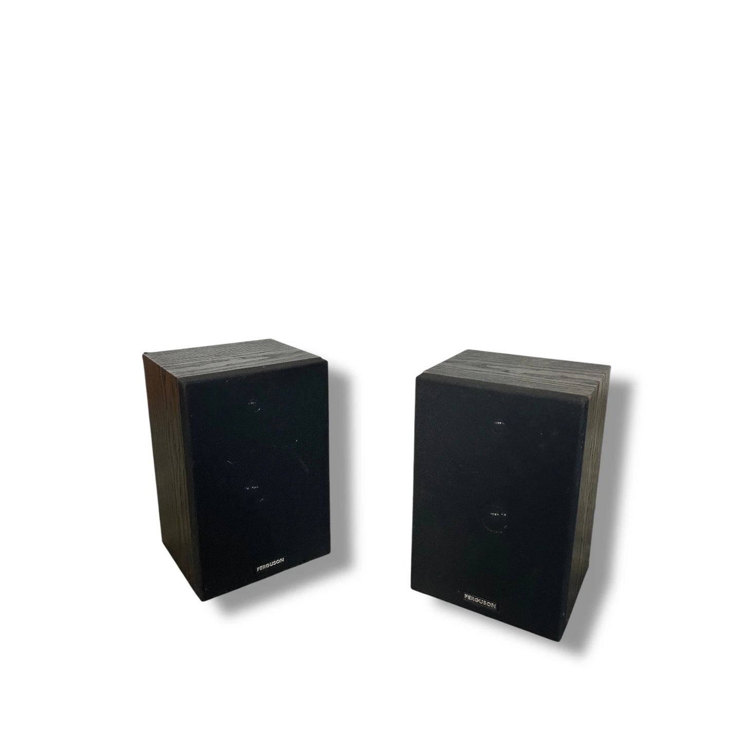 Vintage Ferguson Black Wood Speakers – Mid-Century Retro Hi-Fi