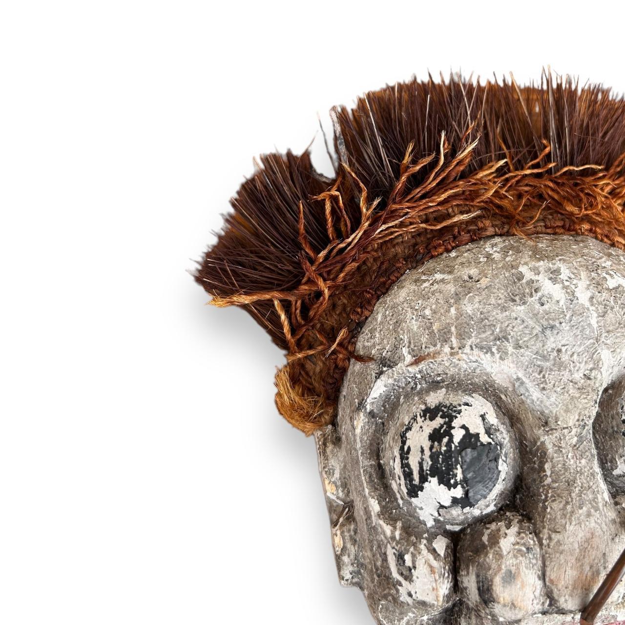 Vintage African Carved Wall Art Mask