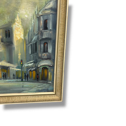Mid Century Parisian Oil Painting