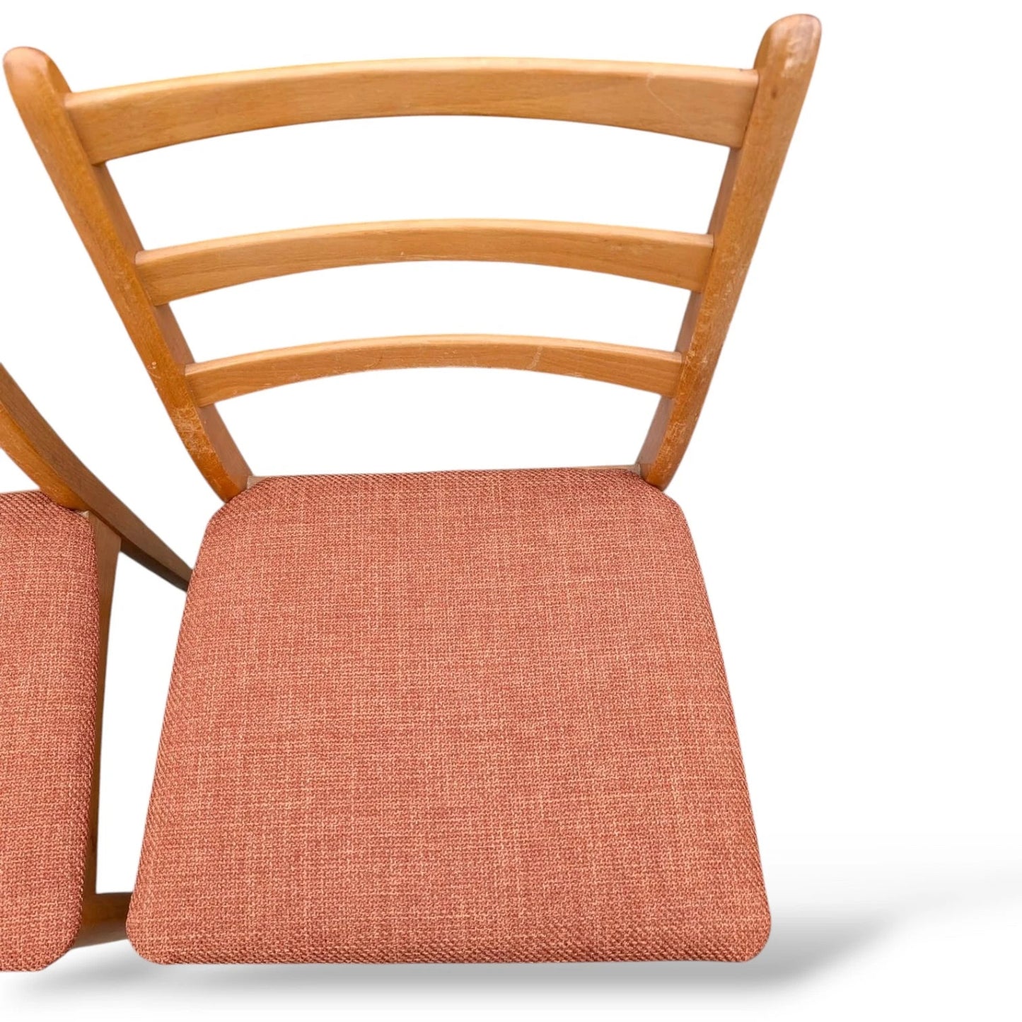 Set of 4 Mid-Century Beech Ladder Back Dining Chairs