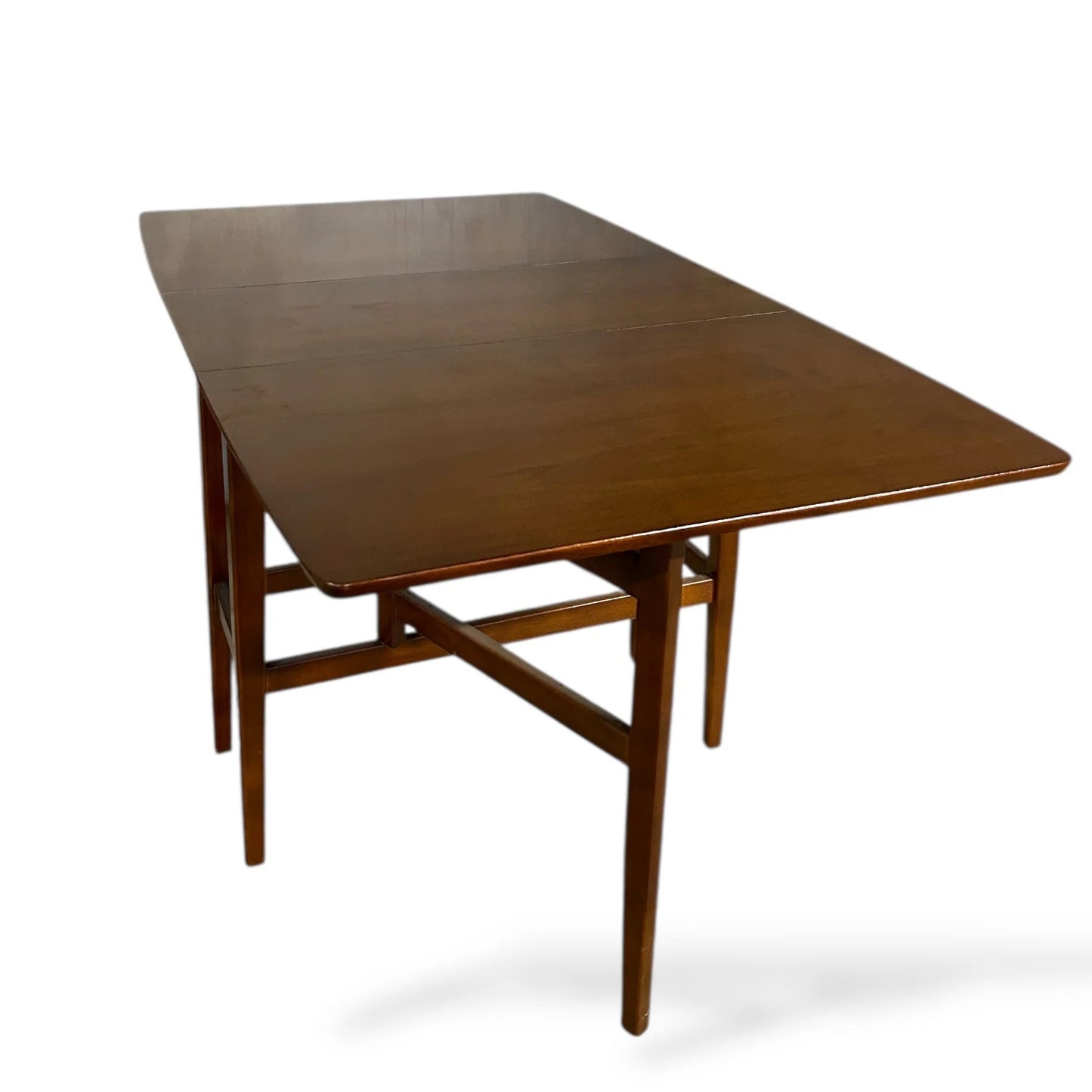 Mid Century Jentique Drop Leaf Dining Table – Extendable Space-Saving Table