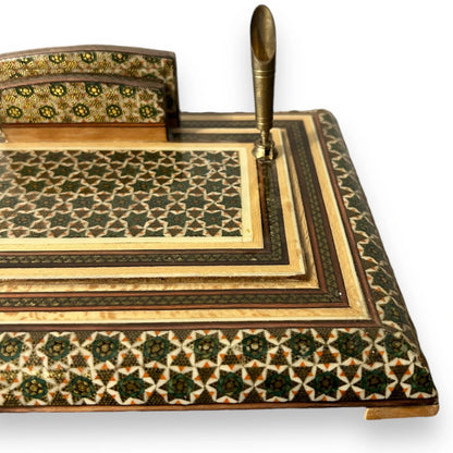 Mid Century Persian Khatam Pen Holder