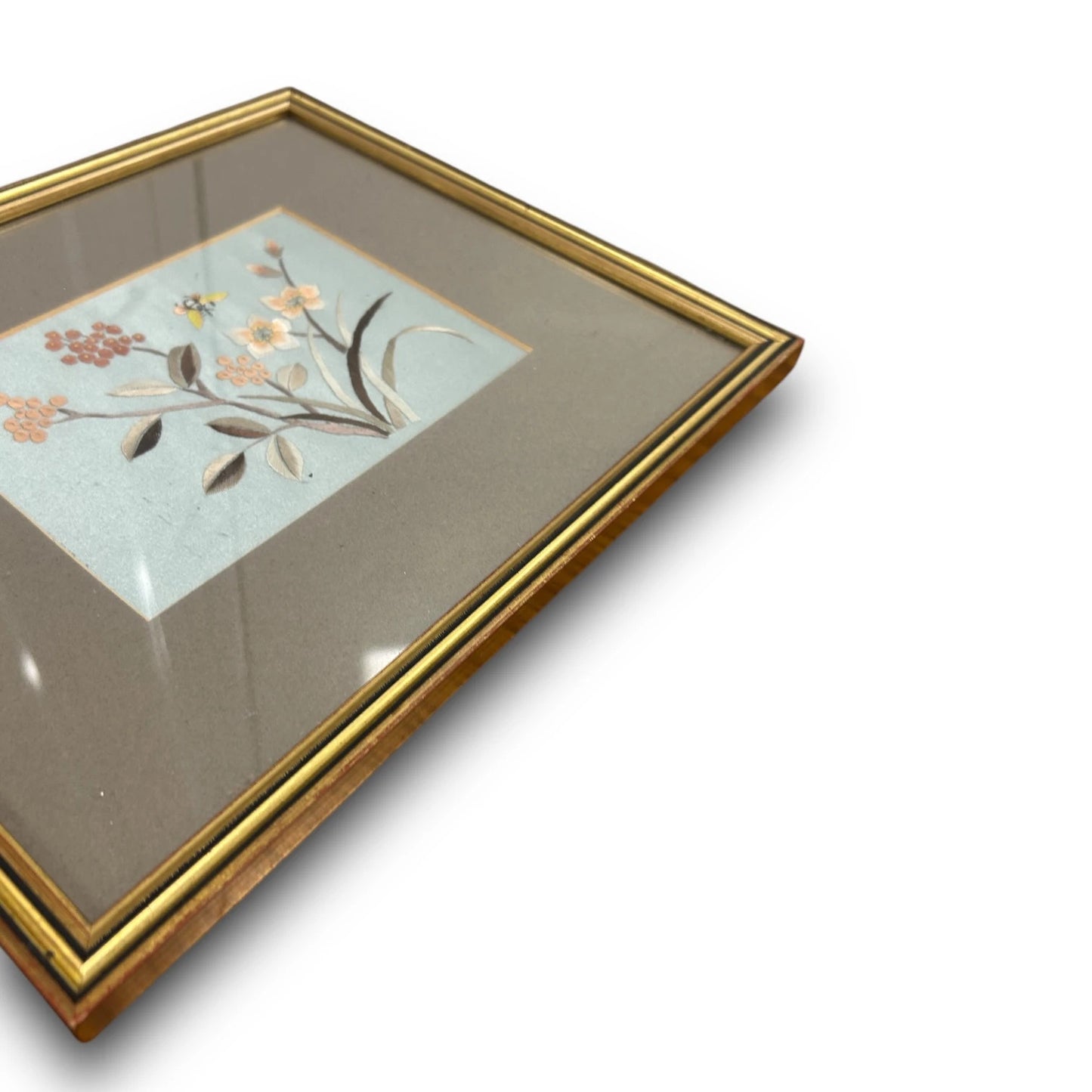 Vintage 1970s Chinese Silk Frame Tapestry