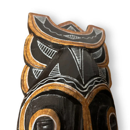 Vintage 1960s Carved Wood African Mask