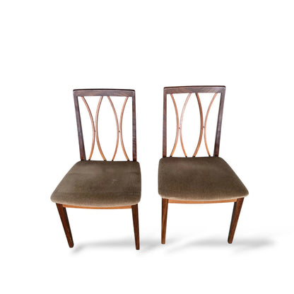 Pair of G Plan Afromosia Dining Chairs | Mid-Century British Design