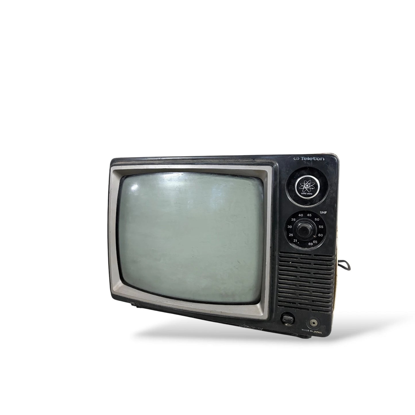 Vintage Teleton Portable Television – 1970s Solid State CRT TV, Untested, Display Prop