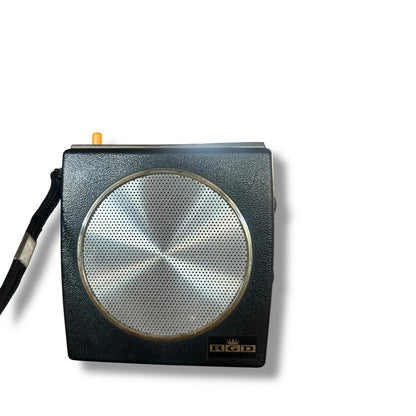 Vintage Black RGD Portable Transistor Radio – 1960s Mid Century Modern Design