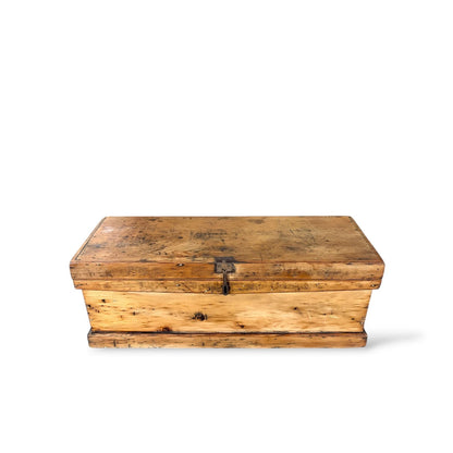 Antique Pine Chest / Rustic Storage Box – Early 20th Century