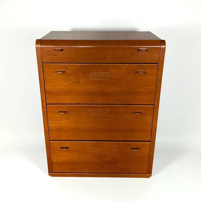Vintage German Mid Century Chest of Drawers – Teak Tallboy Storage Cabinet