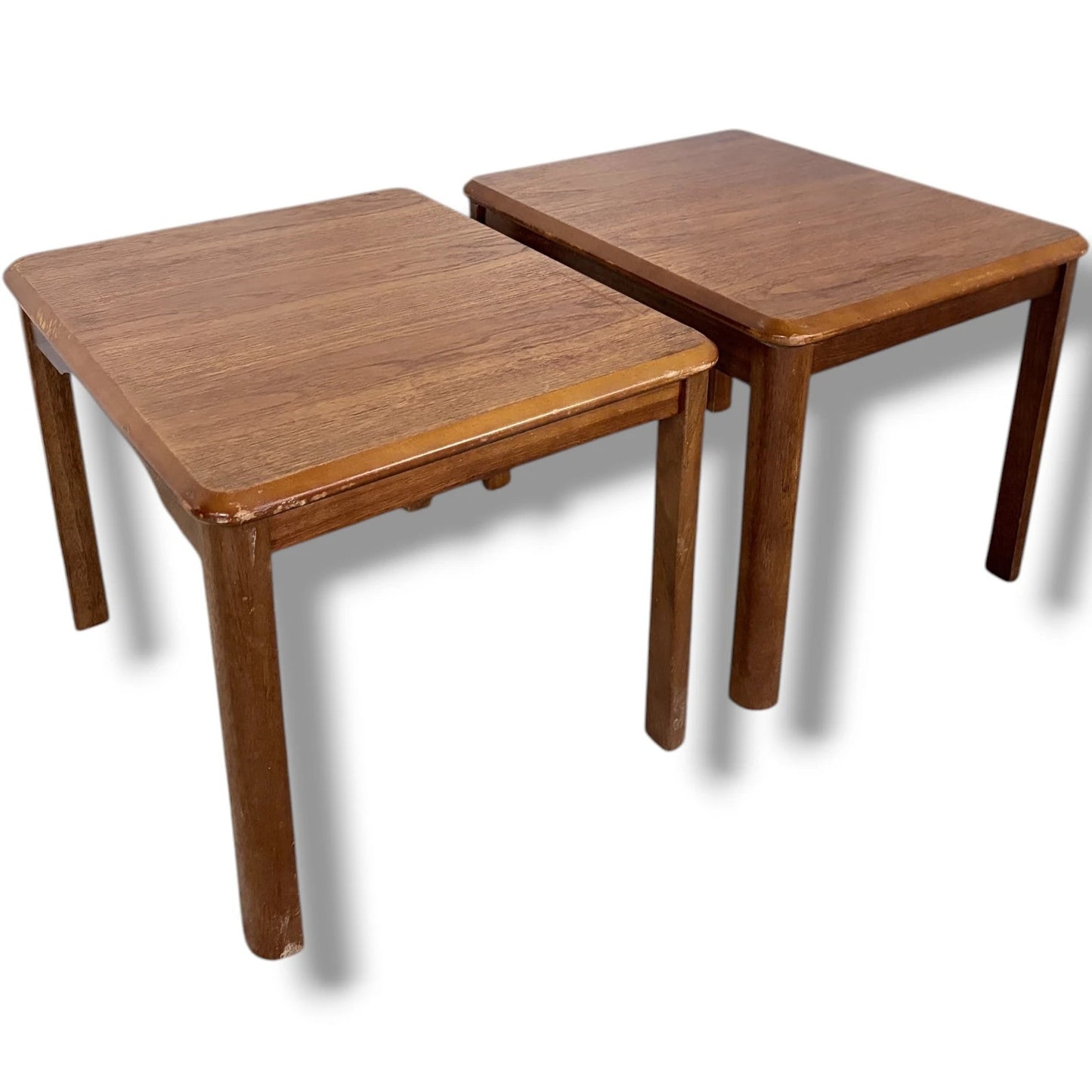 Danish Teak Side Tables - Compact Mid Century Scandinavian Occasional Tables