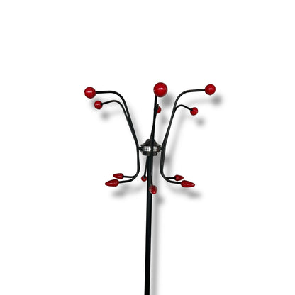 Mid Century Modern Atomic Coat Rack with Umbrella Stand – 1960s Space Age Hall Stand