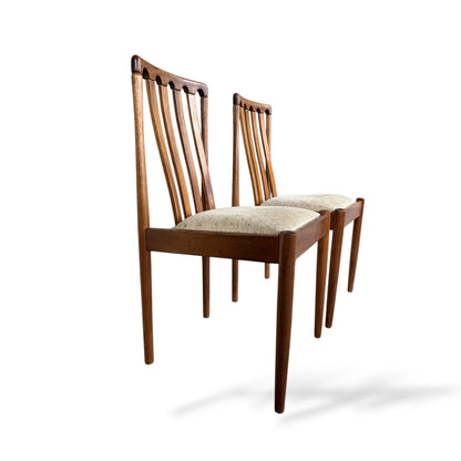 Pair of Meredew Mid-Century Teak Dining Chairs Vintage