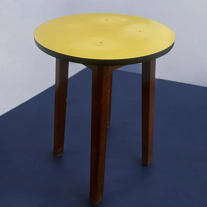Mid Century Yellow Formica Round Table