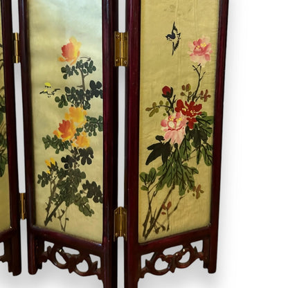 Vintage 1950s Chinese landscape mini screen divider
