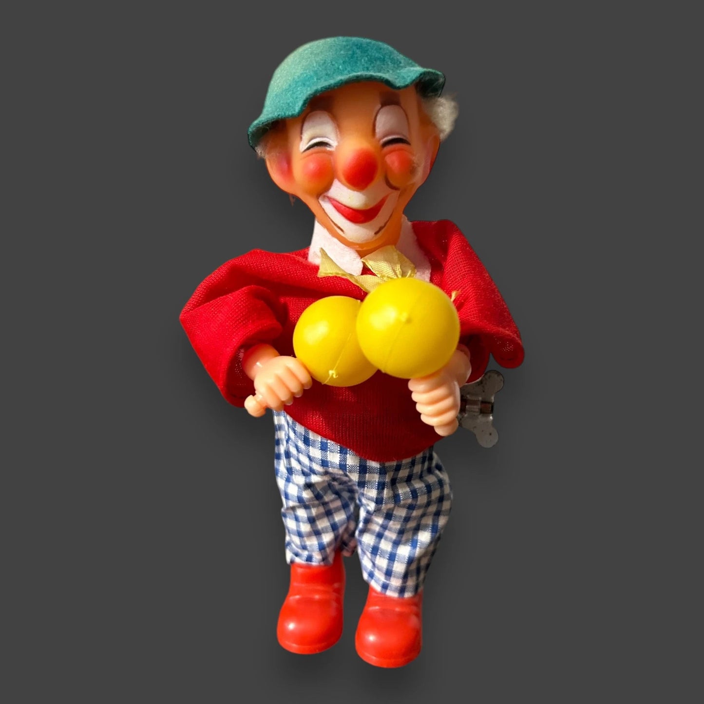 Vintage 1960s Musical Wind up Clown Toy