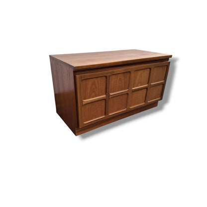 Vintage Drop-Front Cabinet – Mid-Century Modern Teak Wall Cabinet & Desk Unit