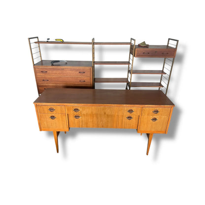 Mid Century Austinsuite Sideboard | Vintage Teak Desk Credenza