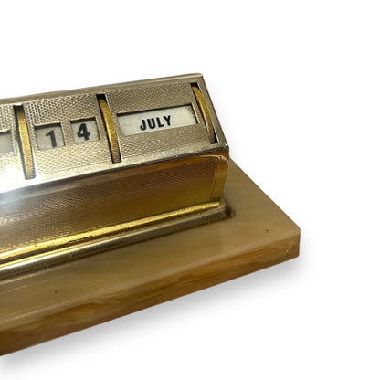 Mid Century Brass Perpetual Calendar