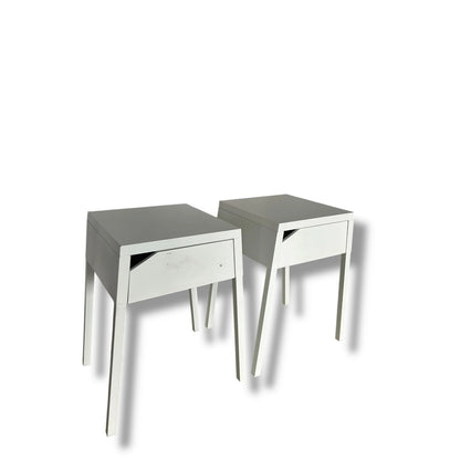 Pair of IKEA Metal Bedside Tables – Minimalist Modern Nightstands