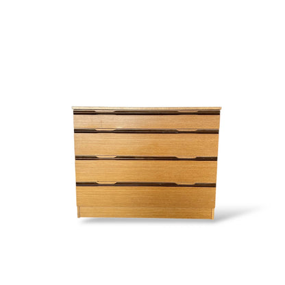 Mid Century Avalon Teak Chest of Drawers – 4 Drawer Vintage Dresser