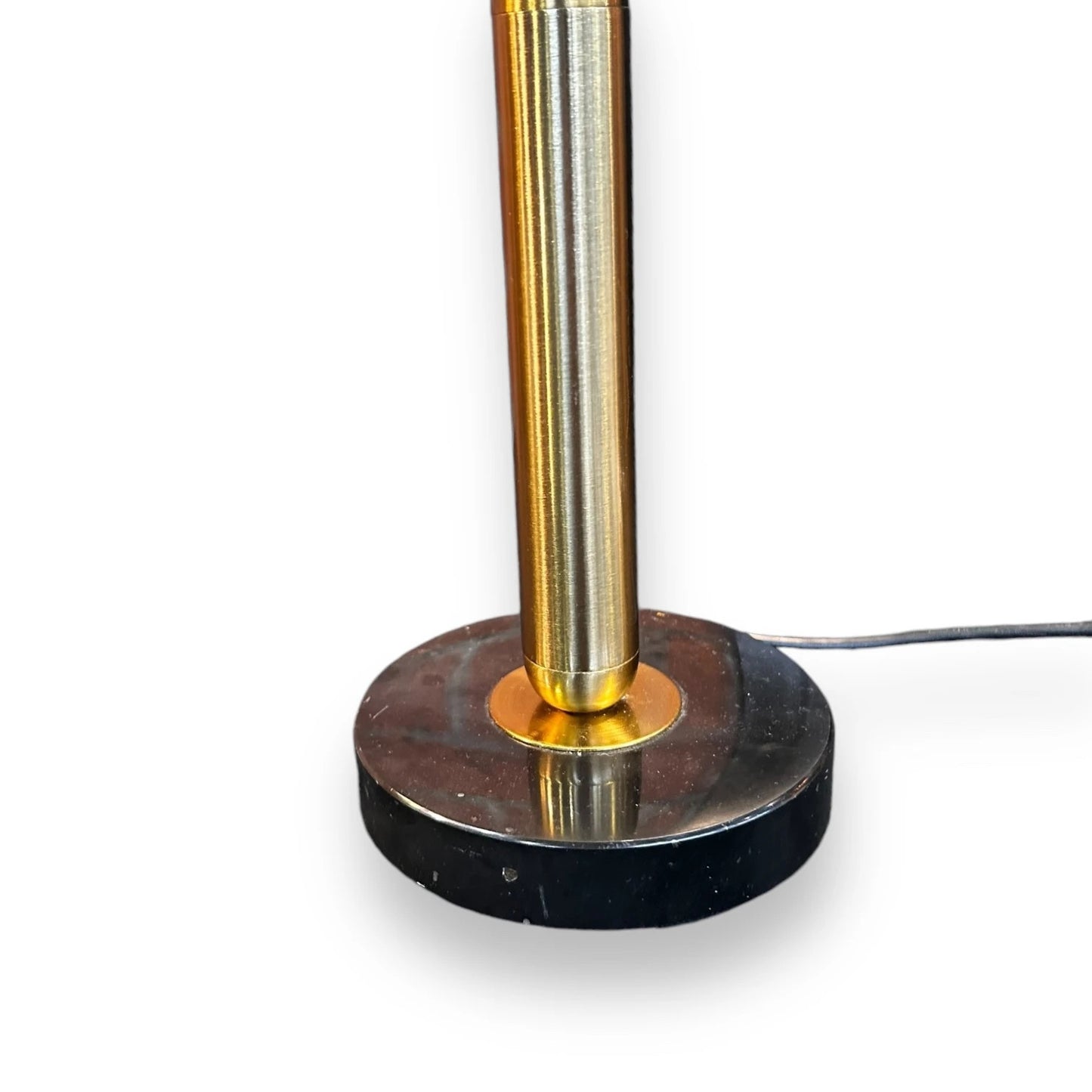 Mid Century Globe Orb Brass Table Lamp