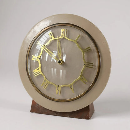 Vintage Metamec Clock | Mid-Century Marble Effect Mantel Clock