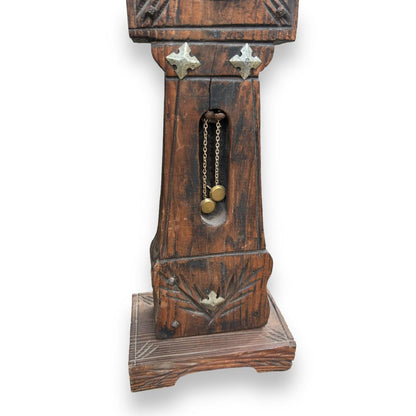 Mid Century Zodiac Carved Wood Barometer