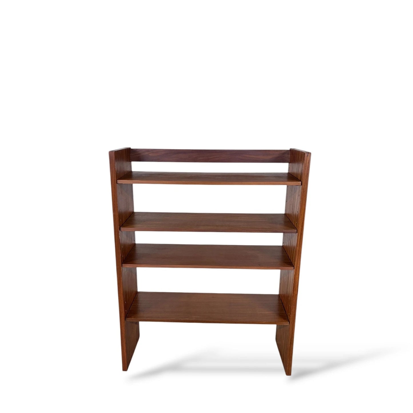 Afromosia Teak Bookshelf | Mid-Century Modern Adjustable Shelving