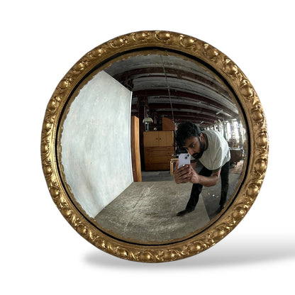 Vintage Convex Mirror – Round Gilt Frame Wall Mirror