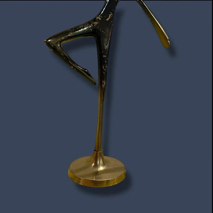 Mid Century Bronze Contemporary Ballet Dancer Lacquered Sculpture