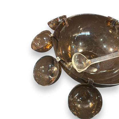 Vintage 1970s Guzzini punch bowl set