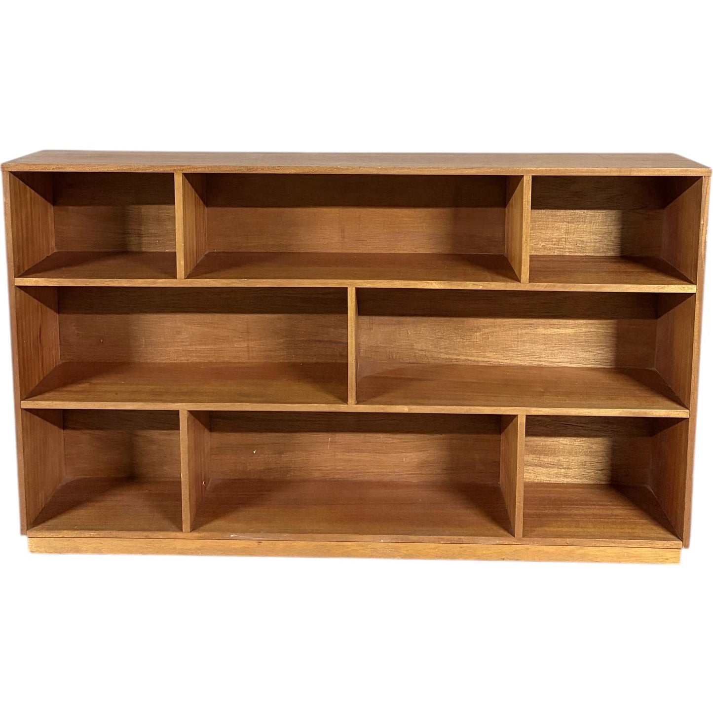 Mid Century Teak Bookcase – Danish Horizontal Shelf With Open Compartments — view 3