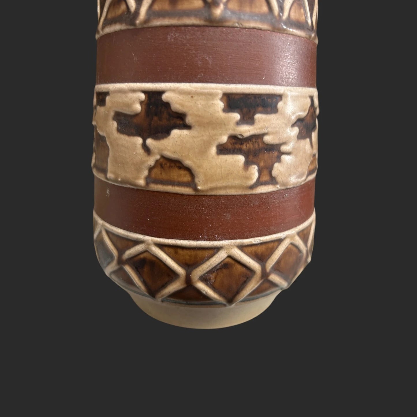 Mid Century Brown West German Vase