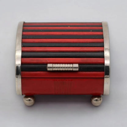 Vintage 1930s art deco chrome roller box