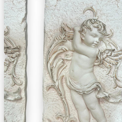 Vintage 1980s Cherub Angel Wall Plaques