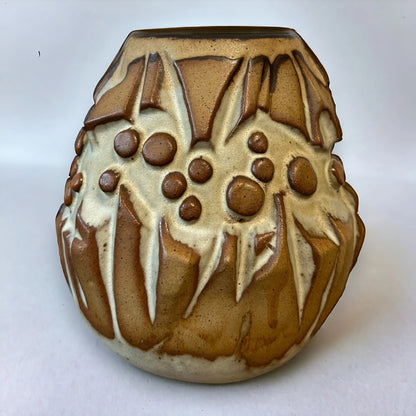 Mid Century Shelf Pottery Brutalist Vase