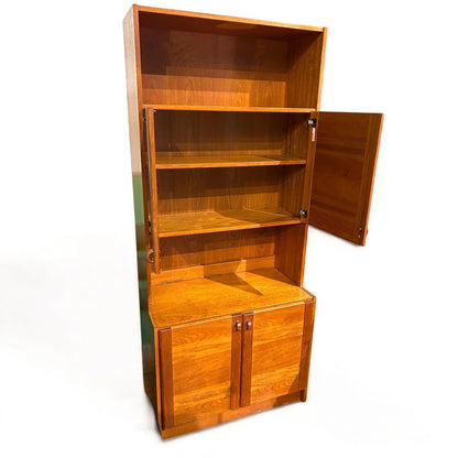Danish Domino Cabinet | Mid Century Modern Teak Shelving Unit