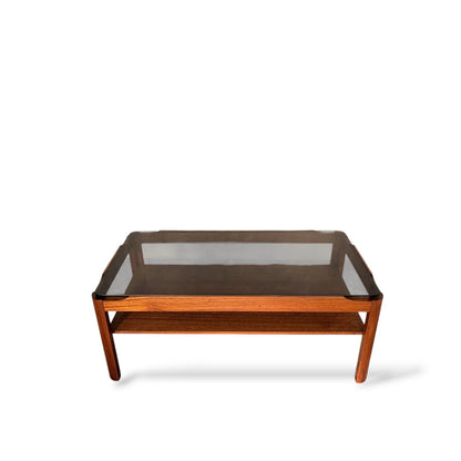 Vintage Myers Smoked Glass Coffee Table – Small Mid-Century