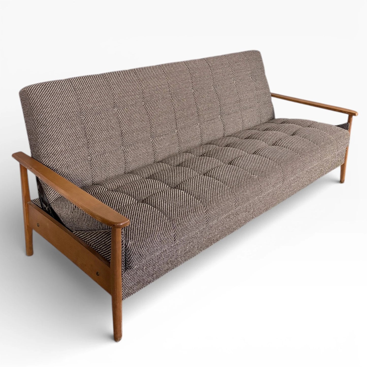 Mid Century Day Bed – Danish Convertible Sofa Bed With Solid Wood Frame