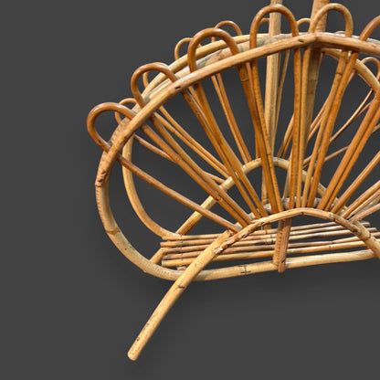 Mid Century Wicker Magazine Rack