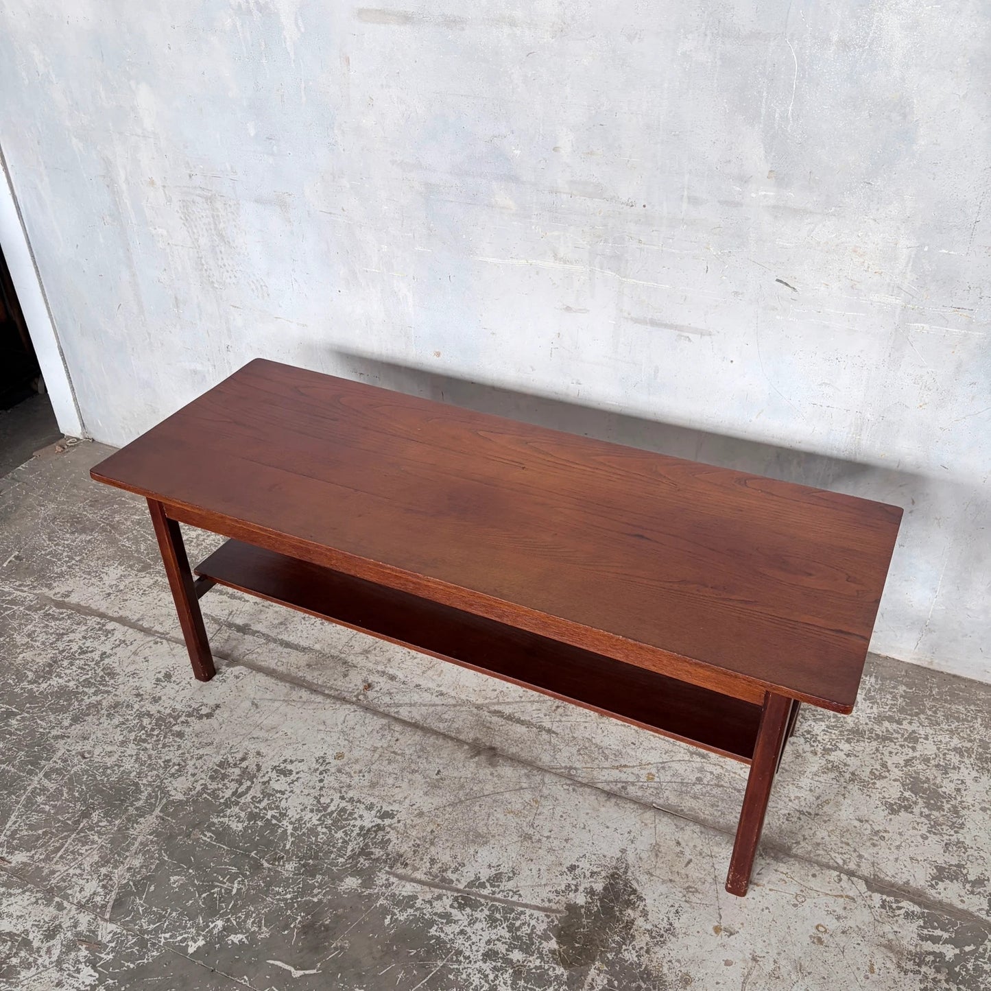 Mid Century Teak Coffee Table with Undershelf Storage