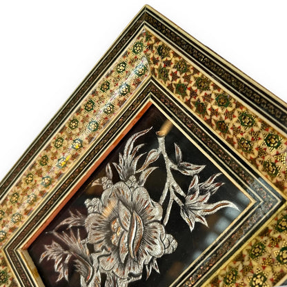 Vintage 1950s Persian Copper Mosaic Framed Art
