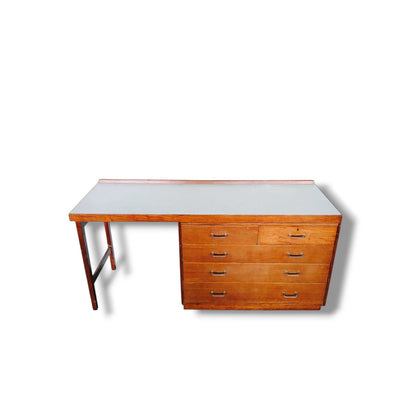 Remploy MOD Desk – Mid-Century Teak & Formica British Utility Office Desk