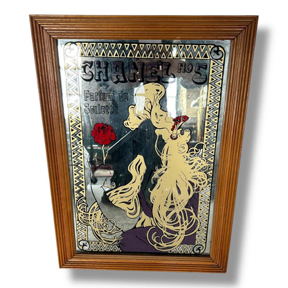 Vintage Chanel No.5 Advertising Mirror – Perfume Art Deco Style Wall Mirror