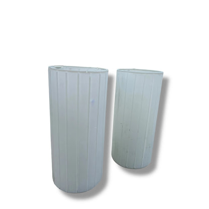Vintage 90s Pair of Ikea Glass Cylinder Table Lamps