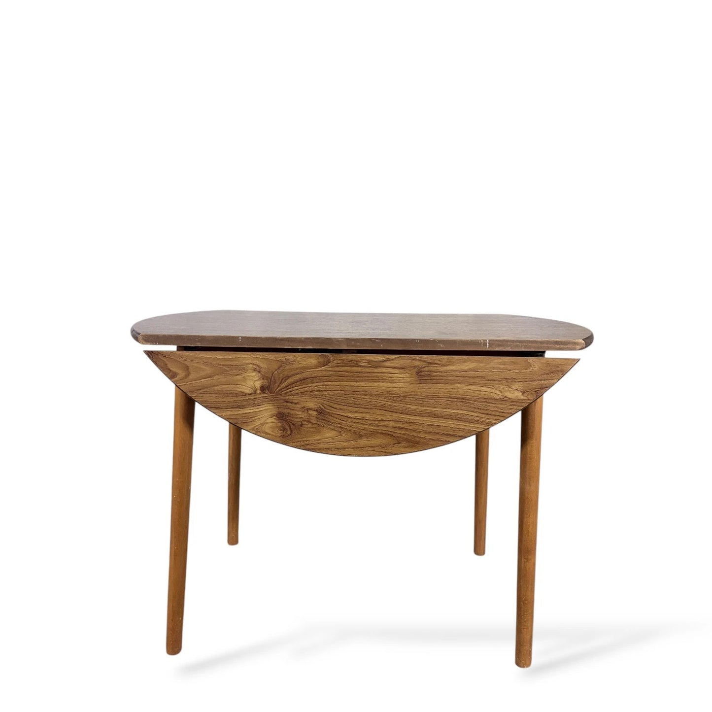 Vintage Maple-Effect Drop-Leaf Dinette Table – Mid-Century Compact Dining Table