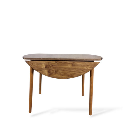 Vintage Maple-Effect Drop-Leaf Dinette Table – Mid-Century Compact Dining Table