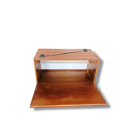 Beaver & Tapley Modular Wall Cabinet – Mid-Century Modern Teak Drop-Front Unit